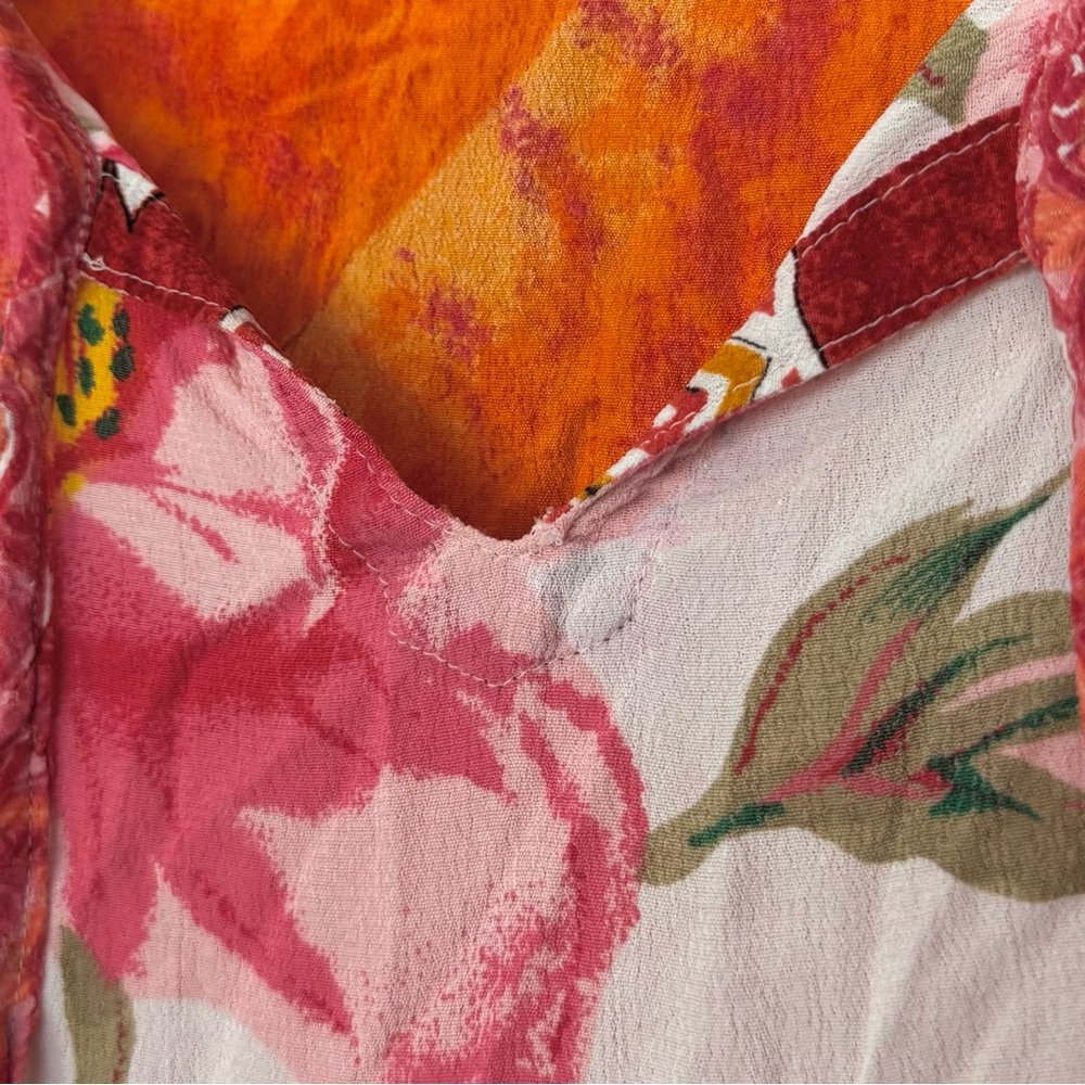 Sacred Threads M Vintage Patchwork Print Top Blou… - image 6